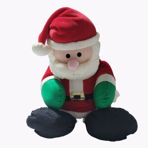 Vintage 90s Santa Claus Christmas Holiday Plush Stuffed Animal Gibson Greetings